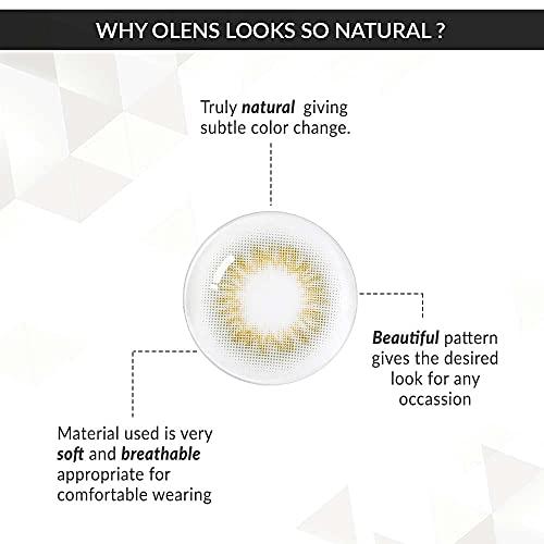 O-LENS O-LENS Scandi Olive - Coloured Contact Lens (Monthly Disposable, -4.25 / 2pcs / Olive), Natural Looking & Comfy Eye Color Lenses