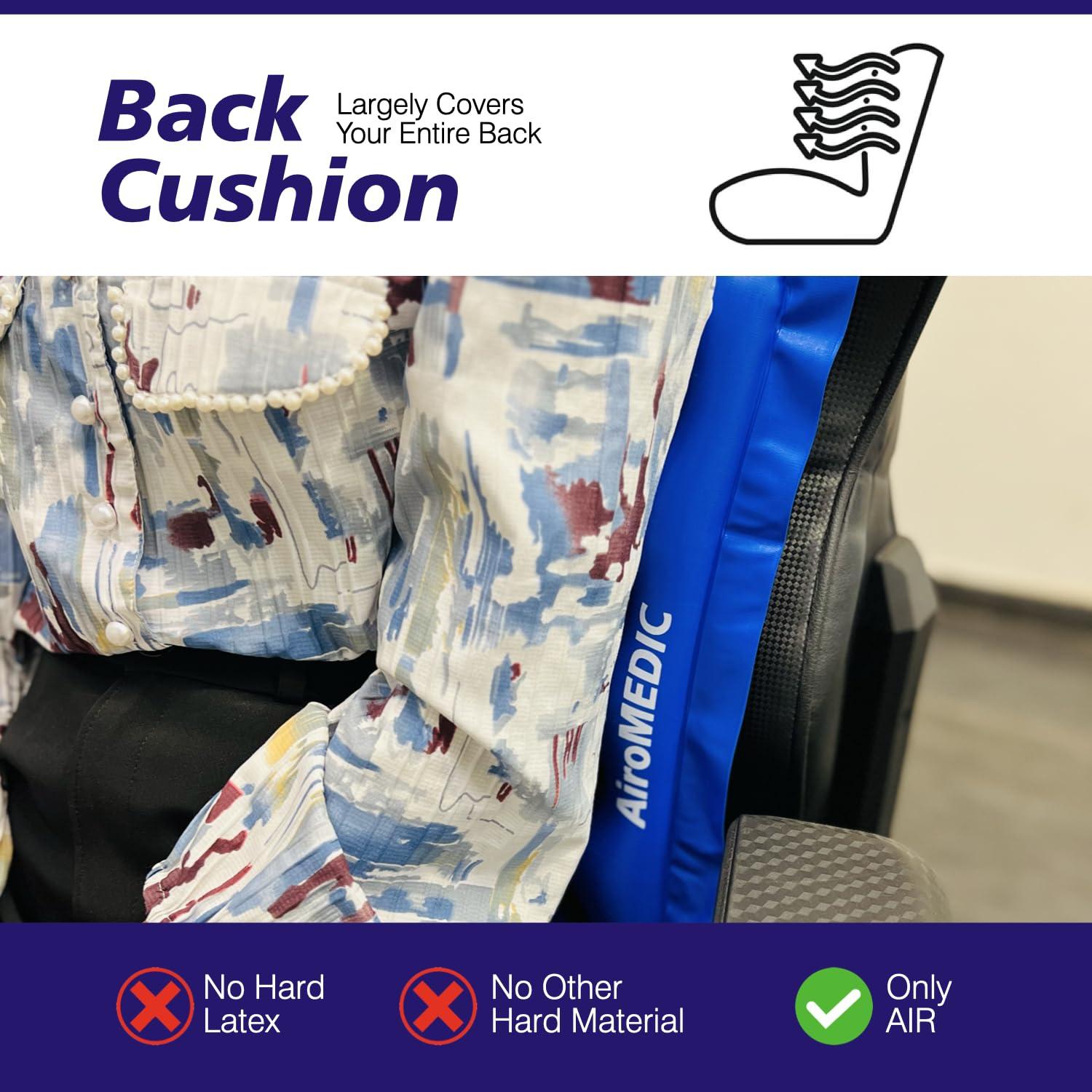 AiroMEDIC AiroMEDIC AiroWAFFLE Waffle Cushion for Pressure Sores Chair from, Inflatable Air Cushion for Pressure Relief with Pump - Blue (17.5x17.5 Inches)