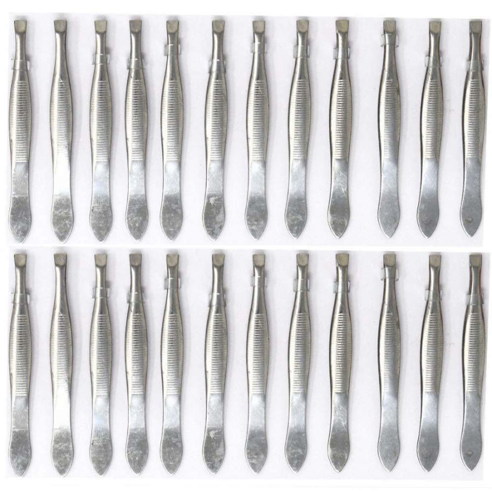 adbeni Adbeni Slantt Tip Tweezer For Hair Removal & Eyebrows Pack of 24, Hair Plucker Set