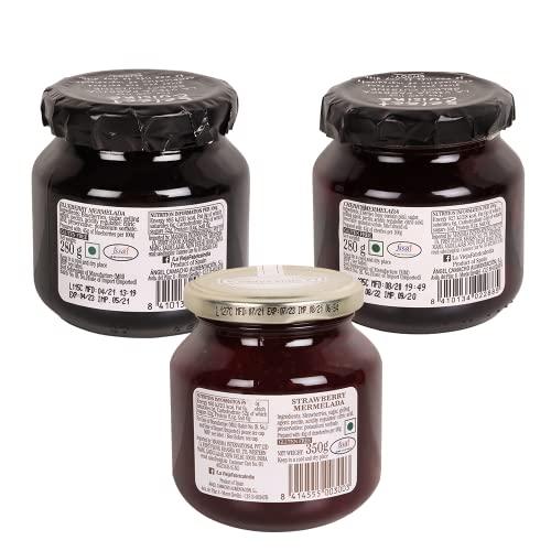 La Vieja Fabrica La Vieja Fabrica Blueberry, Cherry, Strawberry Mermelada Jam, 1050 g, Combo Pack
