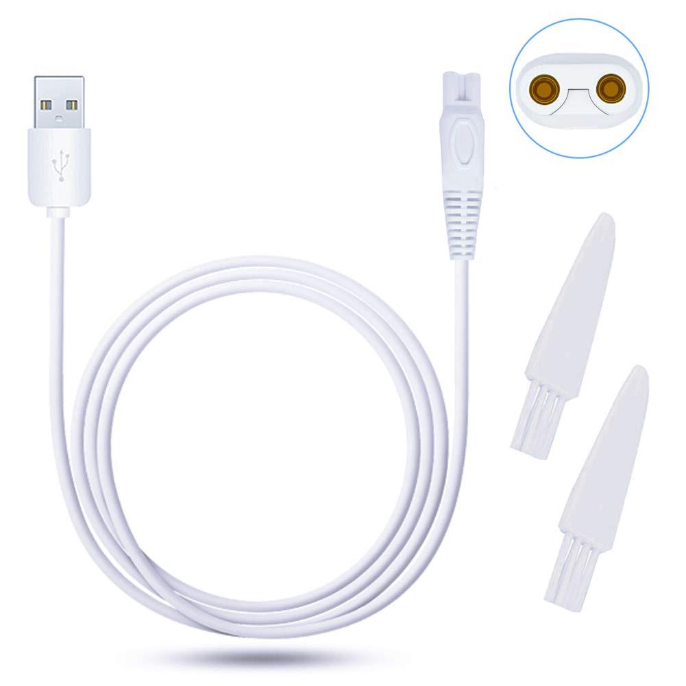 INVODA Shaver for Women USB Charging Cable for Finishing Touch Flawless Body Rechargeable Ladies Shaver and Trimmer Replacement Charger