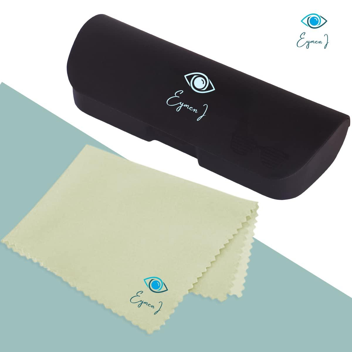 Eymen I Eymen I Blue Light Glasses for Men Semi Rim Glasses Crystal Lens Rimless Glasses Computer Glasses UV Blocking Gaming Eyeglasses (Semi-Circular Aviator)