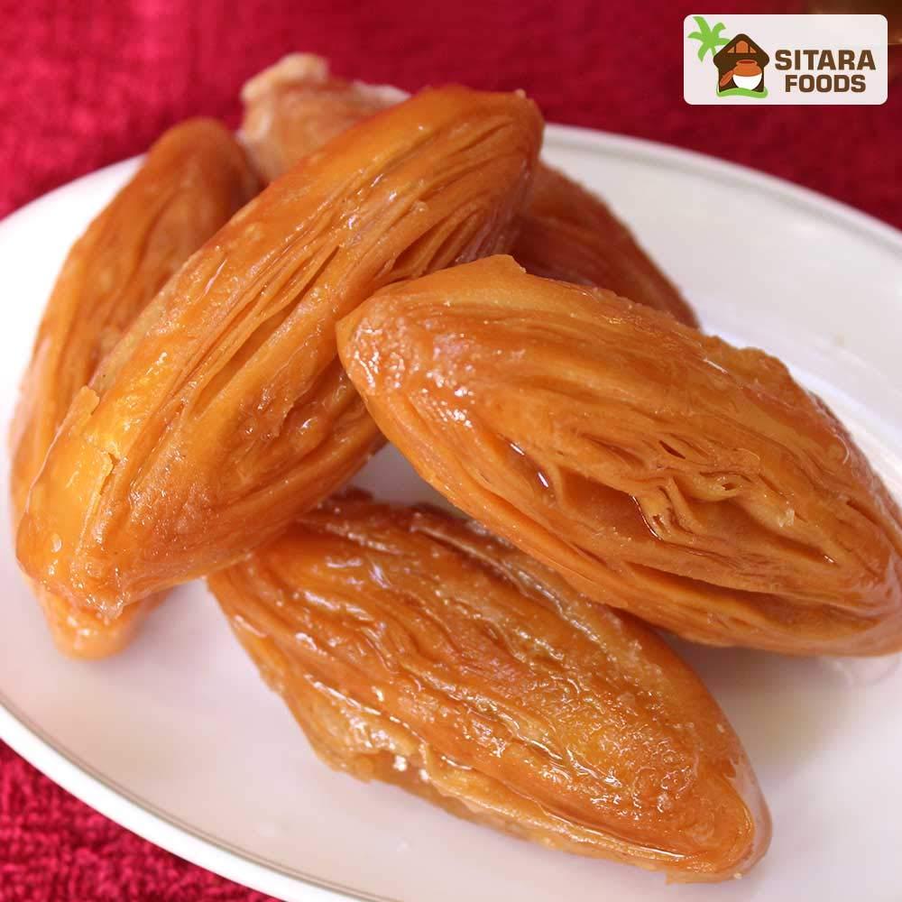 SITARA FOODS Sitara Foods-- Big Madatha Kaaja Tapeswaram (Khaja/Kaja) Homemade Andhra Style 250 Grams Pack