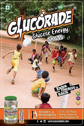 Glucorade Glucorade Shots Glucose Energy Tablets | Mix Fruit Flavour | Jar pack of 20 Tubes | Glucose provides instant energy