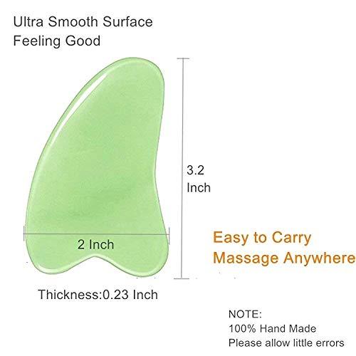 IMPORTIKAAH Importikaah Ice Jade Roller with Gua Sha Scraping Plate Set Anti Aging Massager Traditional Facial Scraper Tool - Pack of 2