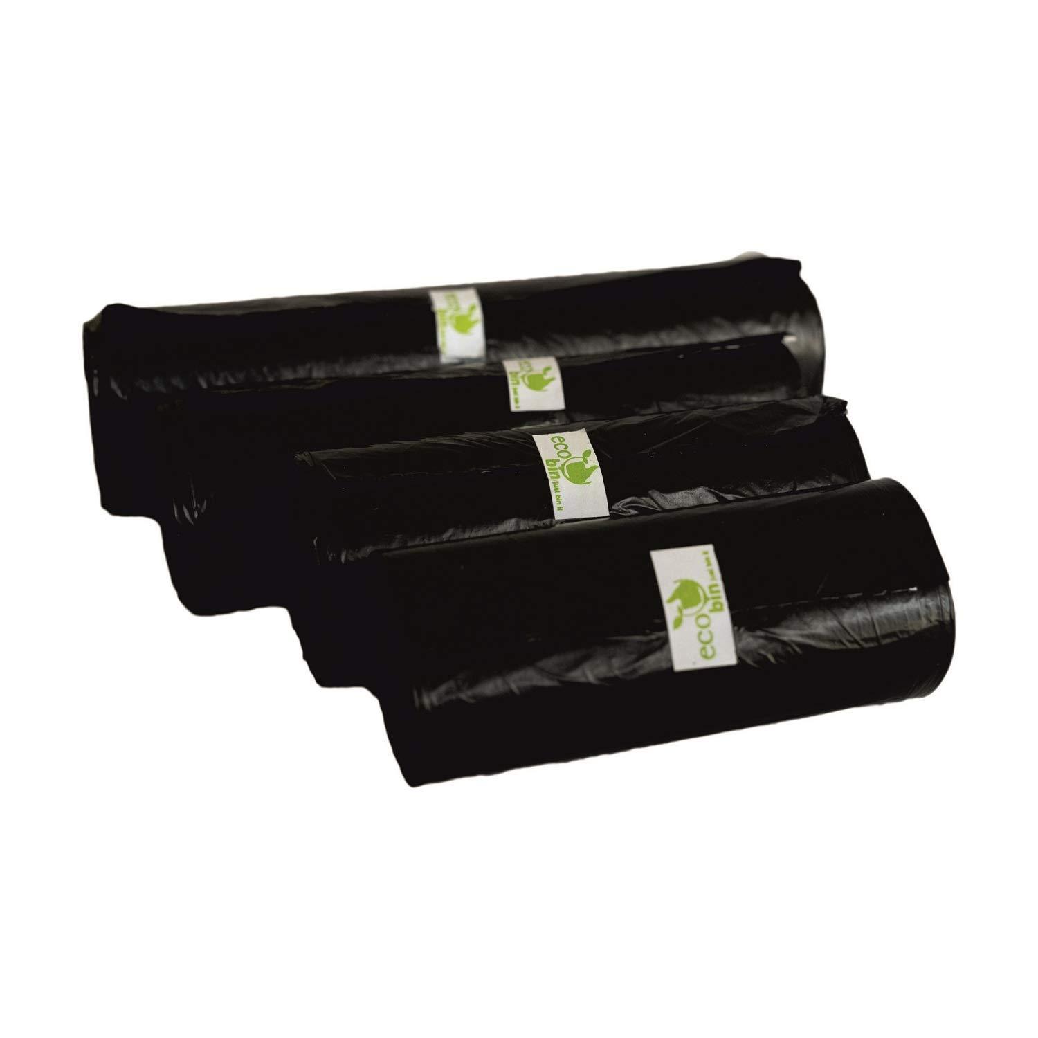 Eco Bin Eco bin Dustbin Bags Biodegradable For Kitchen, Office, Large Size (Black, 24\" X 32\", 04 Roll = 60 Bag)(Garbage Bags/Trash bags)