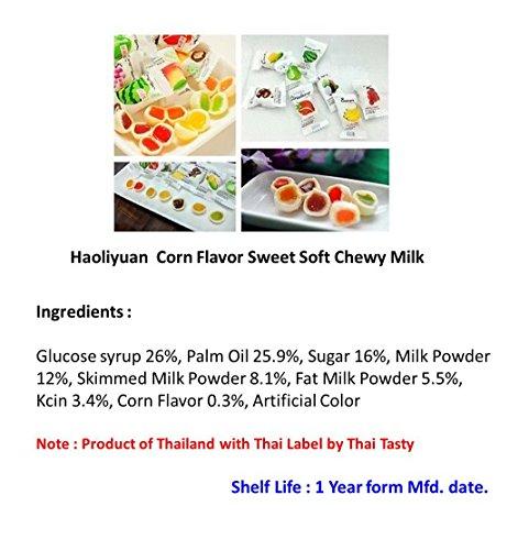 Haoliyuan Haoliyuan Corn Toffee Gummy Milk Fruit Candy 360G (100 Pieces)