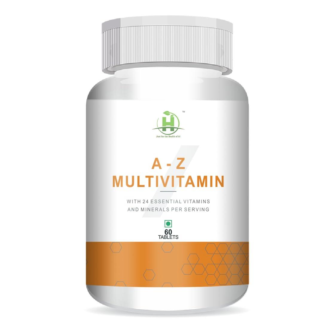Healthy Nutrition - Just for the Health of it Healthy Nutrition - Just for the Health of it A-Z Multivitamin For Men & Women With 24 Essential Vitamins & Minerals (60 Tablets)