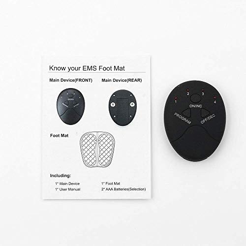 M K ZONE M K Zone Foot Massager Pad Feet Muscle Simulator Improve Blood Circulation Relieve Ache Pain 6 Modes Automatic Cycle Electrical Muscles Simulator, Foldable Massage Physiotherapy Charging Pad