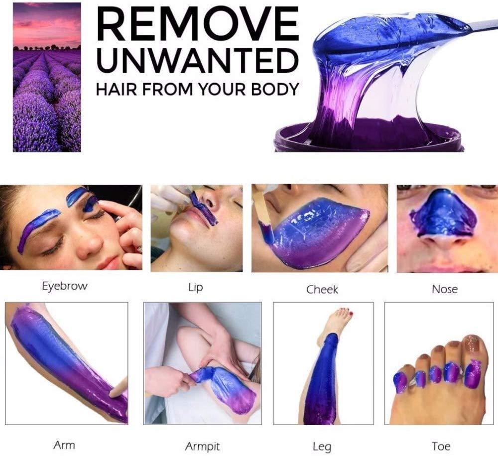 PROWAX100 PROWAX100 Hot Wax Heater with Hair Removal Wax Beans(100g) and Wax Knife with Waxing Strips for Hard,Strip and Paraffing Hair Removal Waxing Kit Women-Color May Very