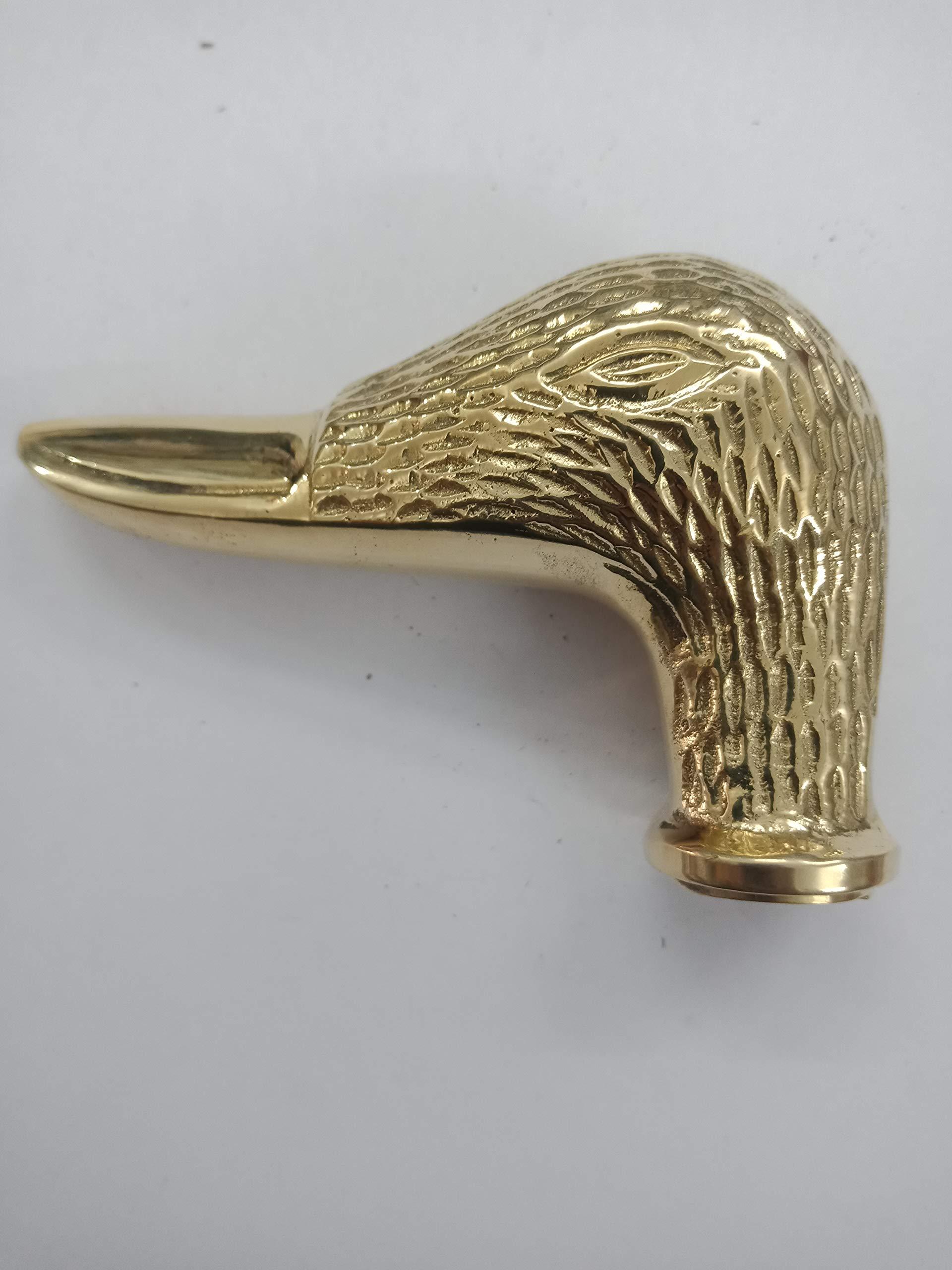NavaFresh Basics Simrah Duck Head Solid Brass Handle Vintage Style Walking Sticks