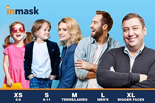 InMask InMask Saviour | Patented 3-Ply Face Mask | 99.5% Filtration Efficiency | Material Sourced from USA & Europe | Anti-Viral & Anti-Bacterial | Self Sanitizing Inner Layer | Odor Control