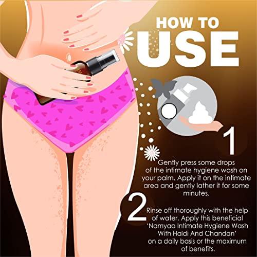 Namyaa Namyaa Haldi Chandan Intimate Hygiene Wash | With Germ and Odour Protection | pH Balanced 50ml