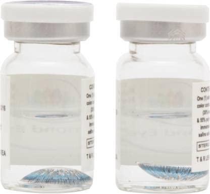 lxet Blue Green Yearly Color Cotact Lens Zero Power (GRIT-53