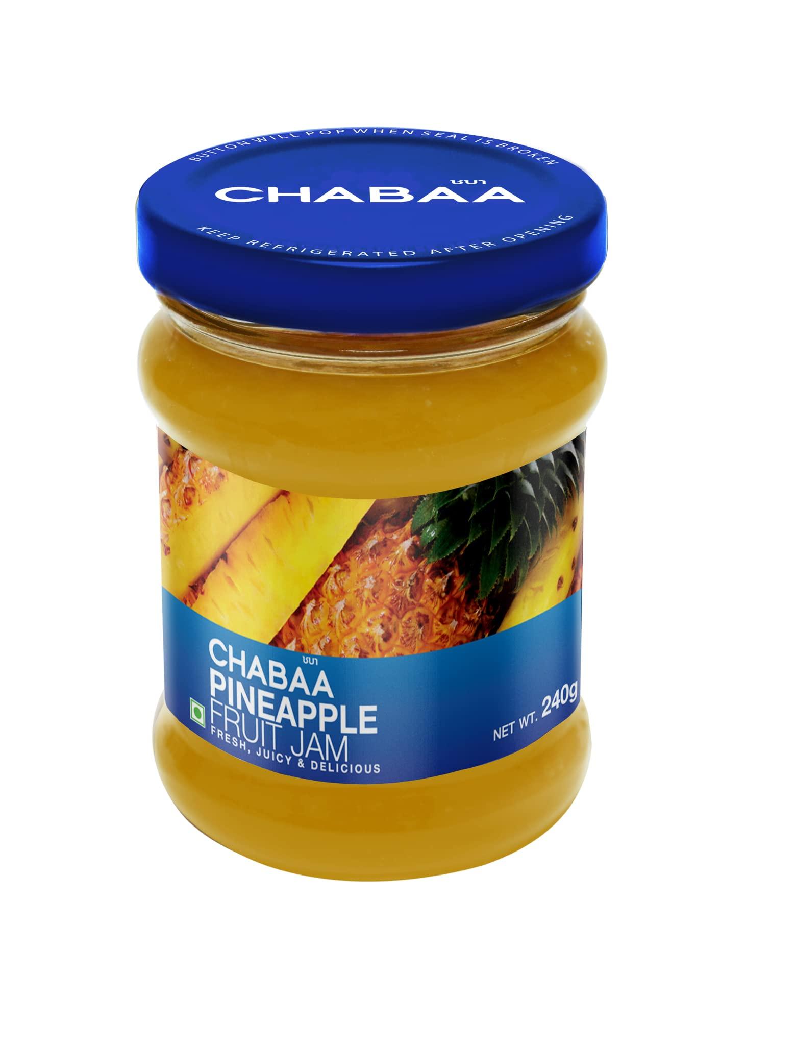 Chabaa Chabaa Pineapple Fruit Jam, 8.47 oz / 240 g