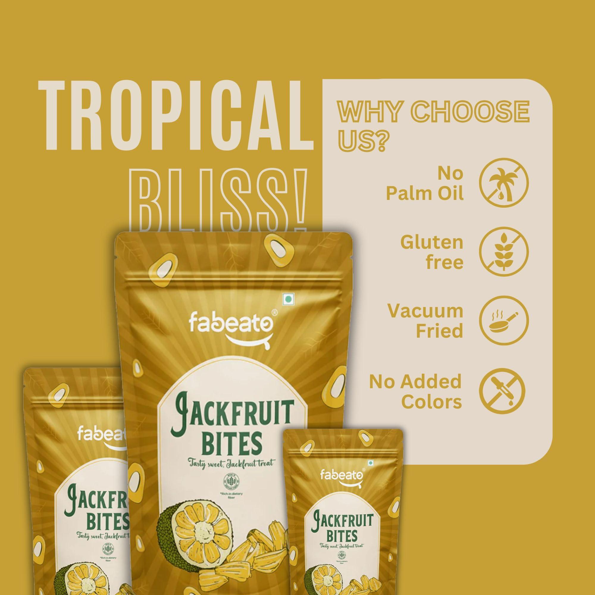 Fabeato Fabeato Jack Fruit Chips |Vacuum Fried |Gluten Free | Vegan Friendly Snack | Trans free|No Artificial Flavour | Vegetable Chips (Pack of 3 X 60g)