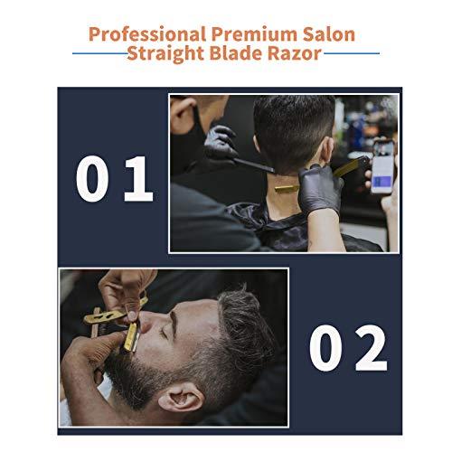 SENEMO Straight Edge Barber Razor Professional Premium Wooden Salon Folding Men's Manual Shaver Cut Throat Shavette