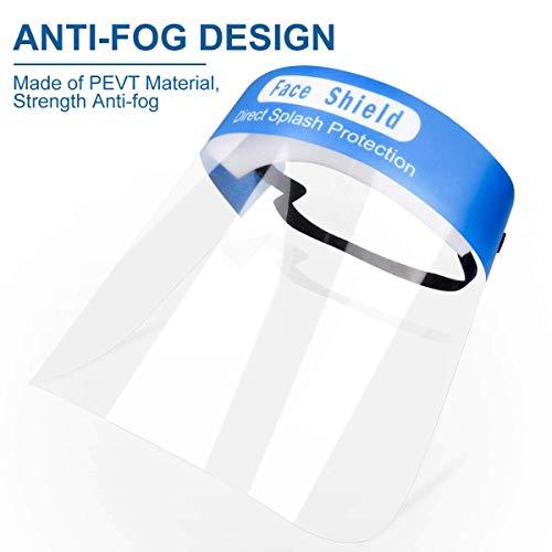 AEC AEC Reusable Safety Face Shield Clear Face Protective Anti Fog Visor for Eye Head Protection, Soft Head Facial Cover/Mask - Made In India (24Pieces)