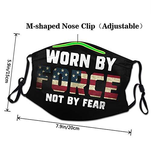 Natliving Reusable Worn by Force Not by Fear Face Mouth Mask Washable Balaclave Cover Unisex Mouth Guard Protection