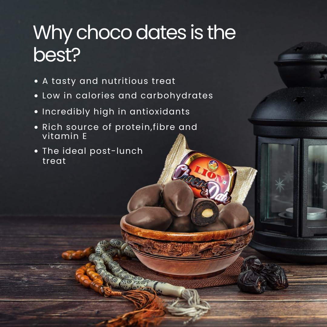 Lion Dates Lion Dates Chocodate With Badam 500 Gm (Pack Of 2) 40 Pieces - Chocolate Gift Box For Birthday Celebrations - Christmas Gift