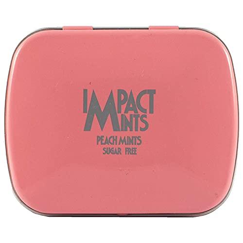 Impact Products Impact Mints Sugar-free Mints Peach Flavor (Pack of 3) 14g each, for everlasting & pleasant breath, product of Germany, pocket-friendly Mints in classic Tin packaging