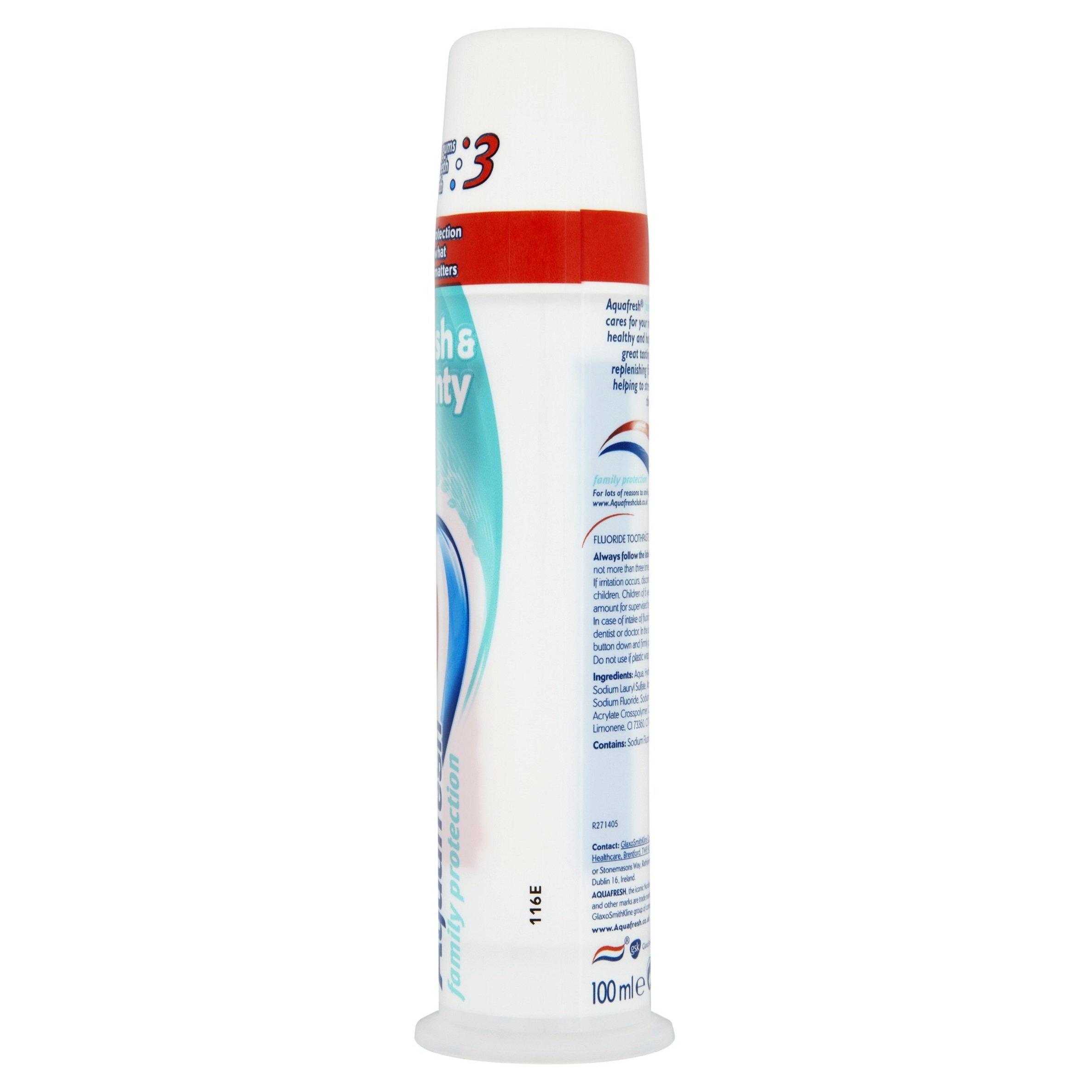 Aquafresh fresh Family Protection Fresh and Minty Toothpaste Pump (100ml)