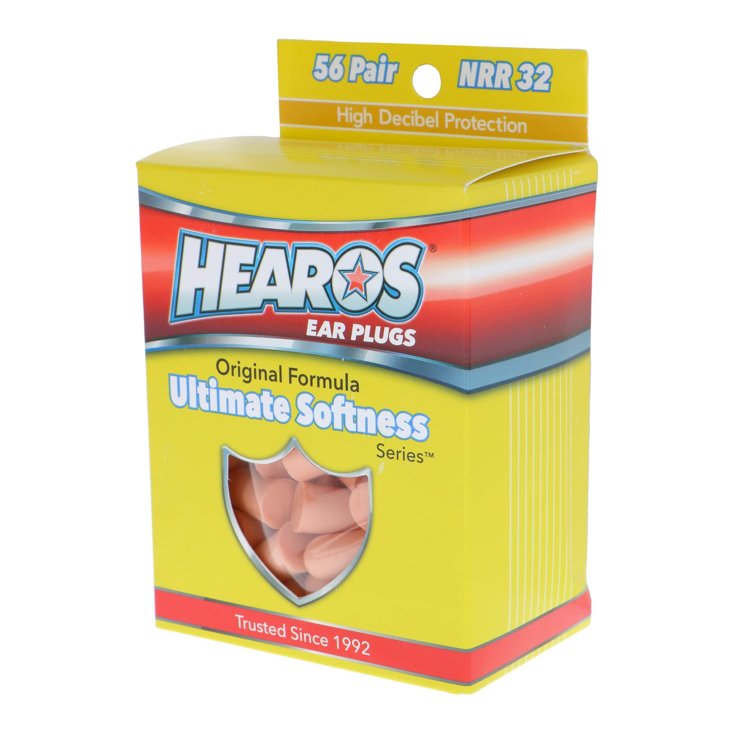 HEAROS HEAROS Ultimate Softness Series Ear Plugs, Beige, 56 Pair