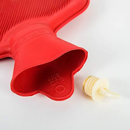 Cure-Well Cure-Well Hot Water Bottle, Natural Rubber -BPA Free- Durable Hot Water Bag for Hot Compress and Heat Therapy
