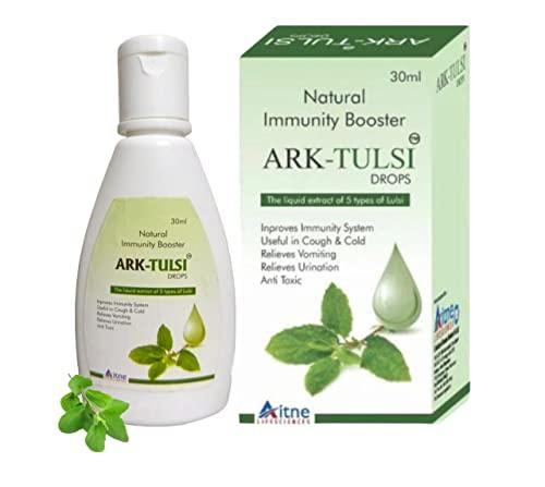 AITNE LIFESCIENCES Pure Tulsi Ark Drops - Natural taste, color, and smell - 5 types of pure Tulsi, Natural Immunity Booster - 30 Ml | Just 2 drops in Tea or warm water| PACK OF 1