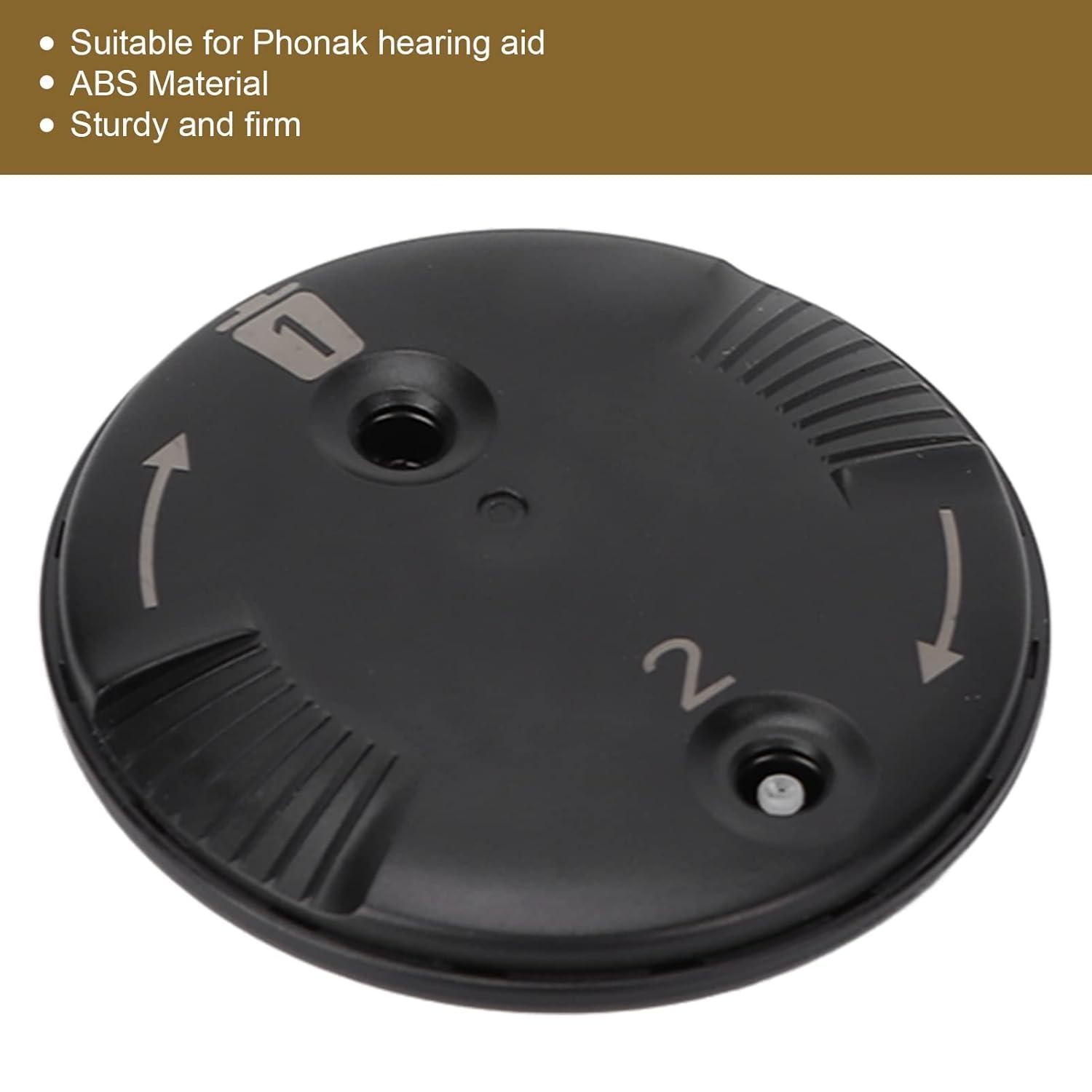 VATS Cerushield Disk Hearing Aid Ear Wax Guard, Cerumen Filter Baffle Accessory for Phonak Hearing Aid - Black