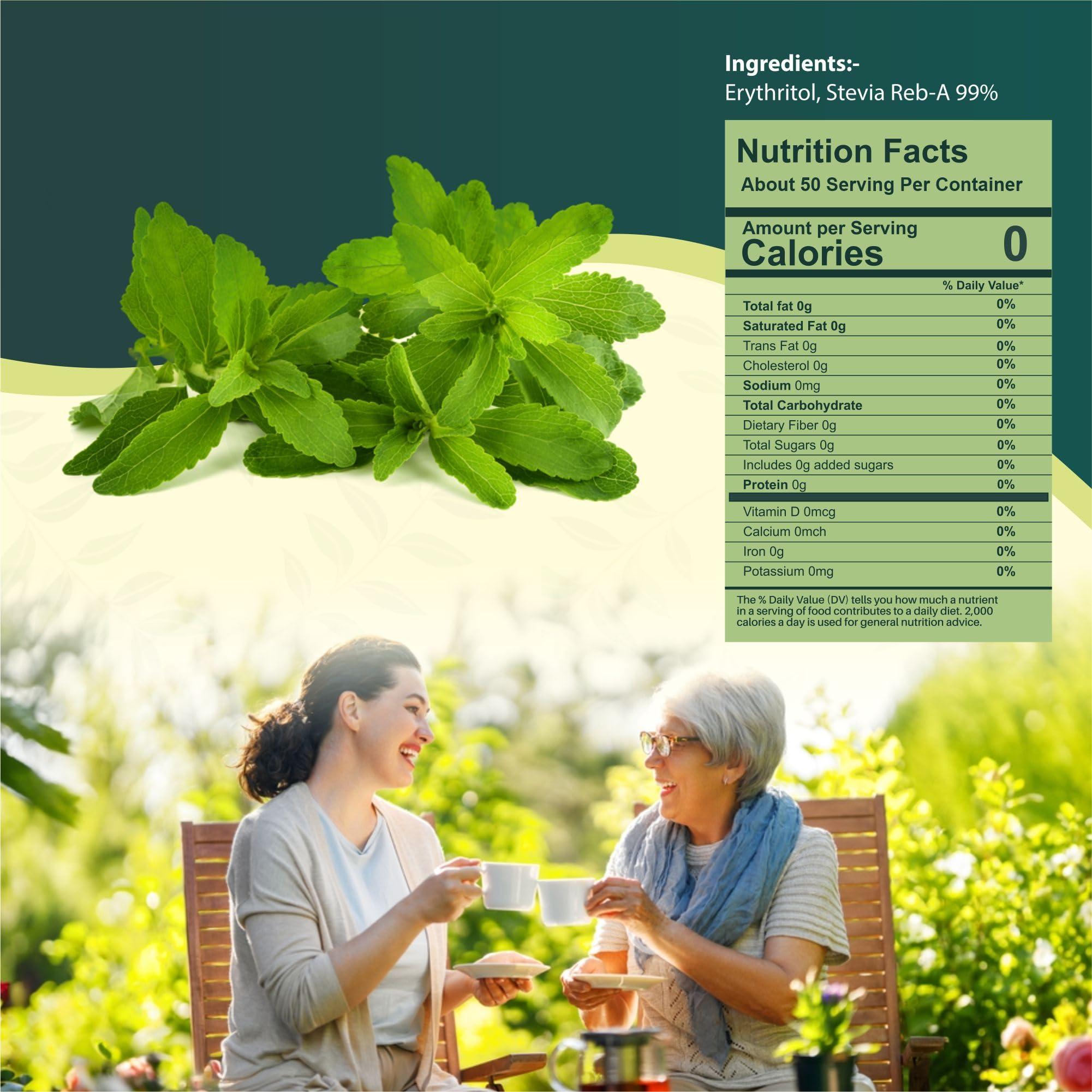 ZINDAGI Zindagi Stevia Dry Leaves 35gm & Stevia White Powder 50gm - Natural Stevia Sugar Subsitute - Sugarfree (Stevia Combo Pack)