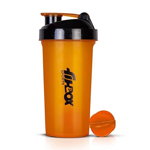 FitBox Sports FitBox Sports Supplements Shaker Bottle for Protein, Pre - Post Workout 700ml (Orange)