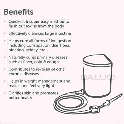 manav acupressure products ENIMA POT PACK OF 2 PVC Enema Kit for Home Use with instruction 1 silicon tube, 2 nozzles, 1 clamp with user manual(1500 ml)