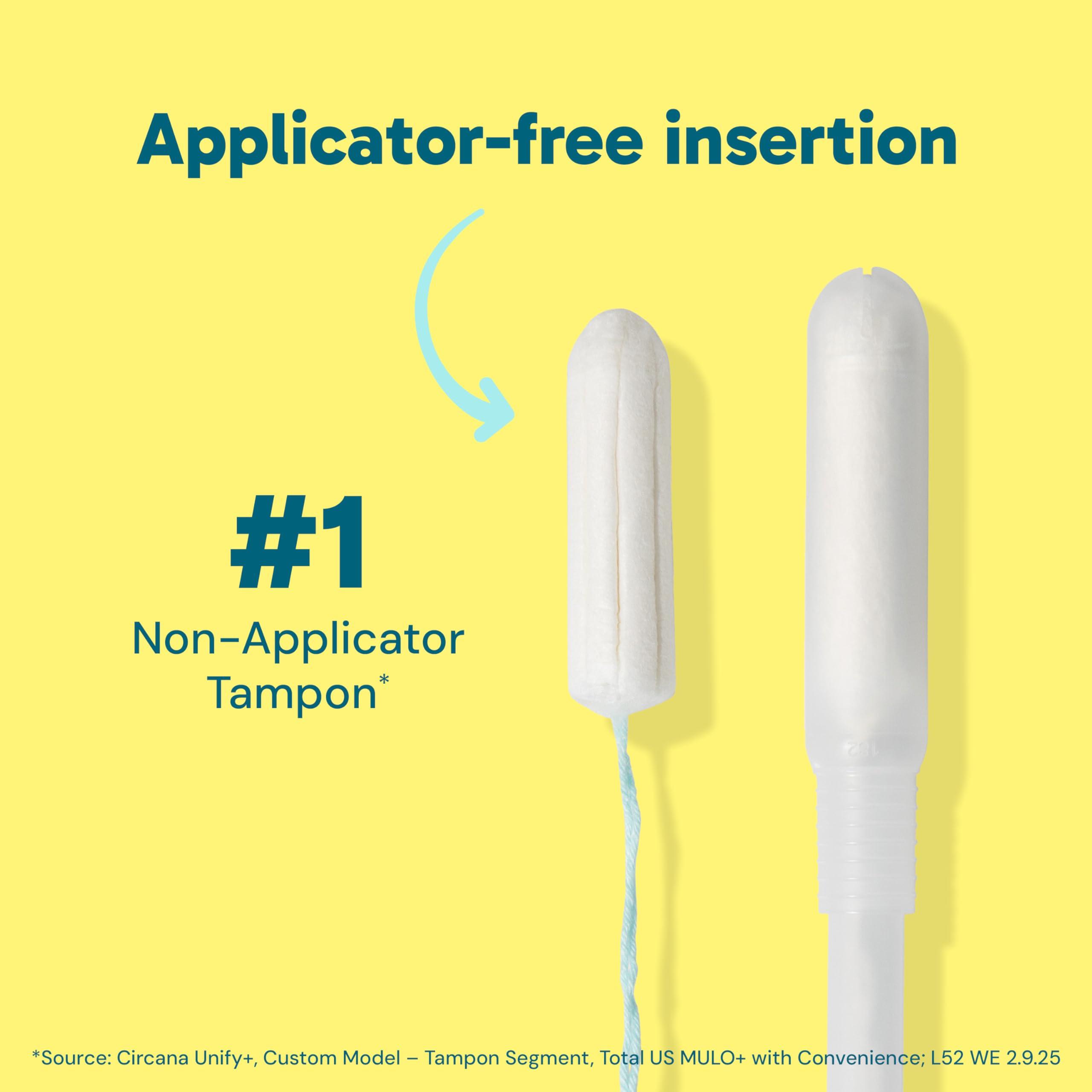 o.b. o.b. Applicator Free Digital Tampons, Regular, Super and Super Plus Multi-Pack - 40 Count