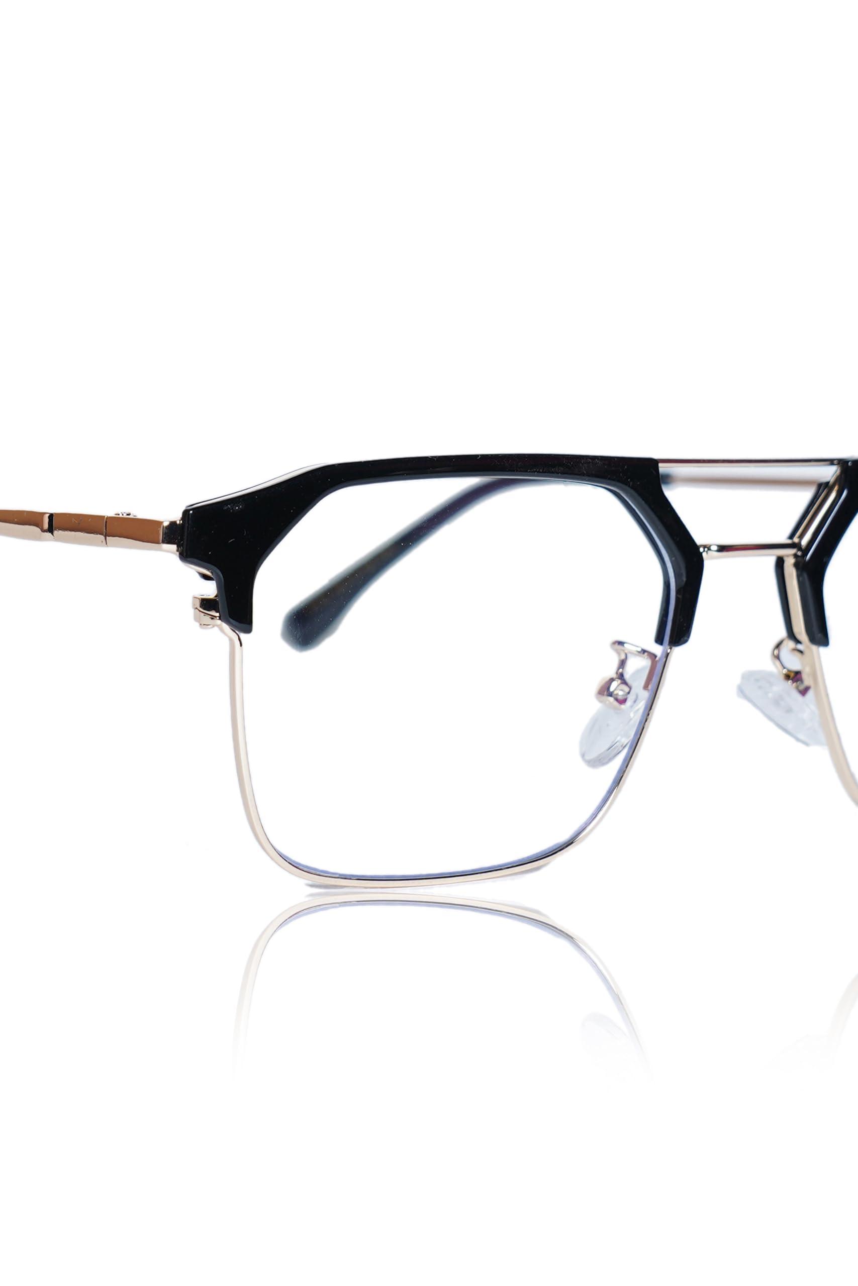 Jodykoes Jodykoes Classic Vintage : Blue Rays Glasses, Anti-Glare Lens Frame, Classic Design Eyewear Eyeglasses Spectacle For Men and Women (Black)