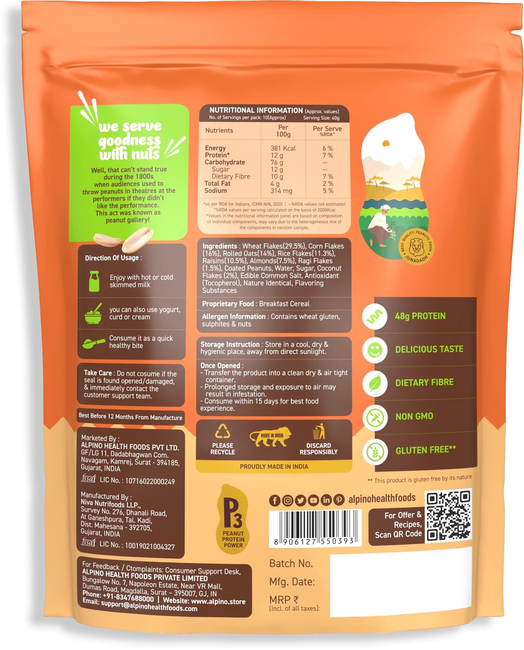 Alpino ALPINO High Protein Diet Super Combo - Natural Peanut Butter Crunch 1kg, Super Muesli Nut Delight 400g, Chocolate Peanut Butter Smooth 1kg