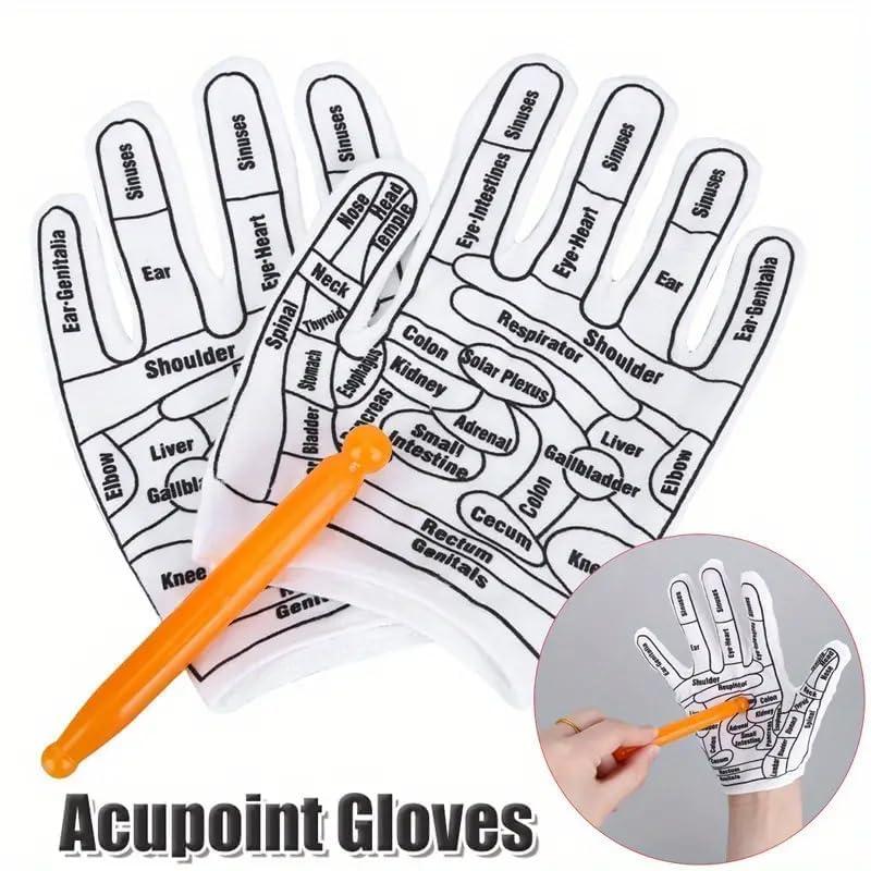 SUNBEET SUNBEET Acupressure Hand Socks With Stick Massage Gloves Hand Pointed Reflexology Gloves Hand Spa Massage for Palm Finger Massager Football Glove Accessories Tools Plastic Massage Socks