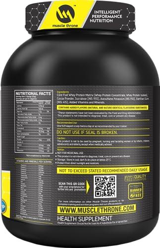 Muscle Throne Muscle Throne Corefuel Whey Protein for Muscle Support And Recovery (Chocolate, 1Kg)