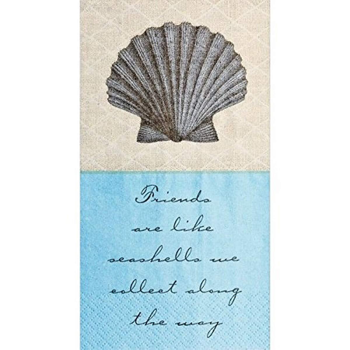 amscan \"Friends are Like Seashells We Collect Along The Way\" Hand Towels | 16 Ct. | 4\" x 7\"