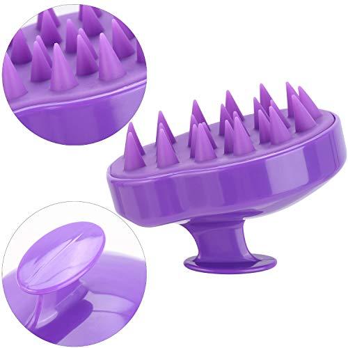 BTYMS 2 Pcs Hair Massager for Hair Growth Exfoliating Shampoo Brush Silicone Shower Scalp Scrubber