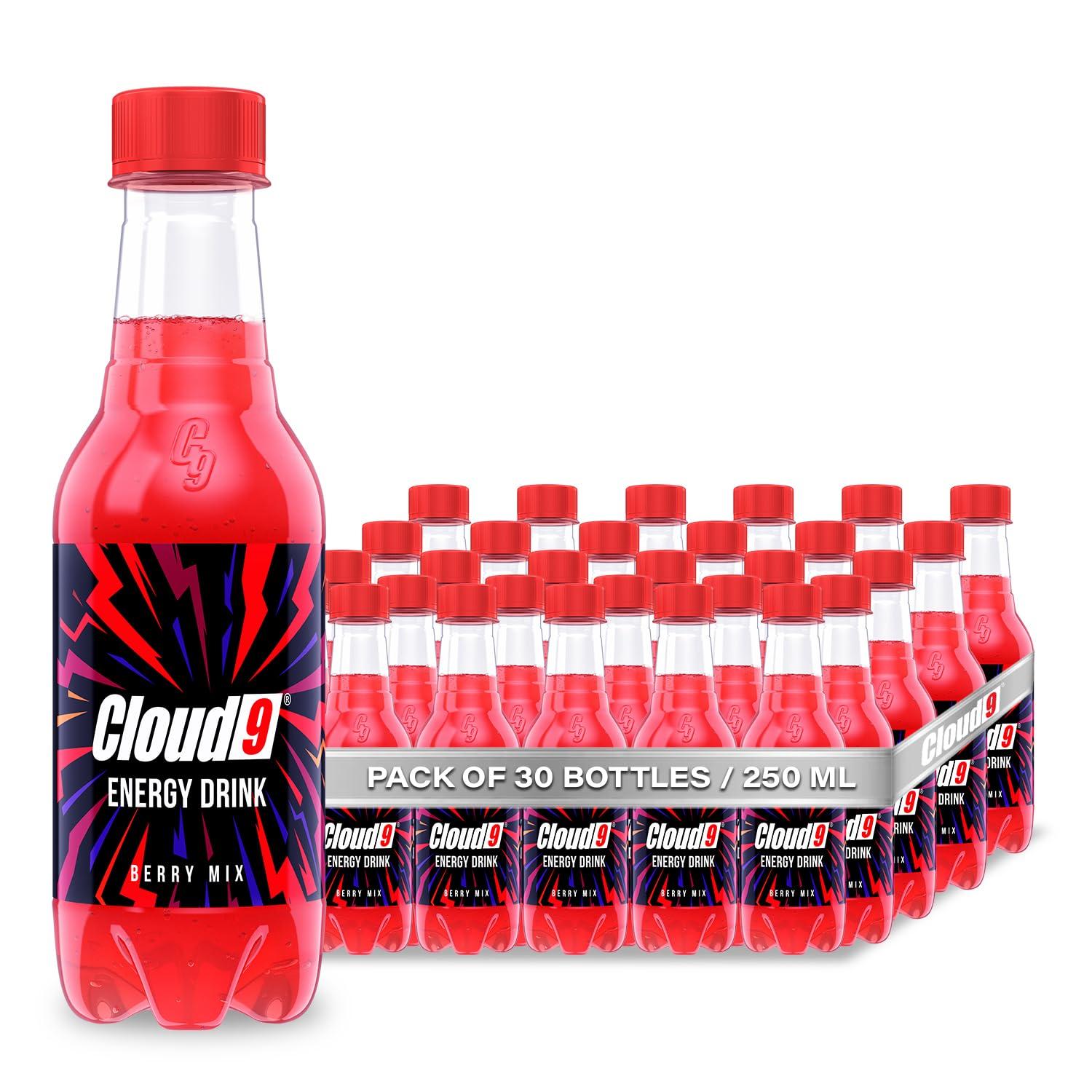 Cloud9 Cloud9 Energy Drink Berry Mix 250ml Bottle - Pack of 30 [Price Including Courier Charges]