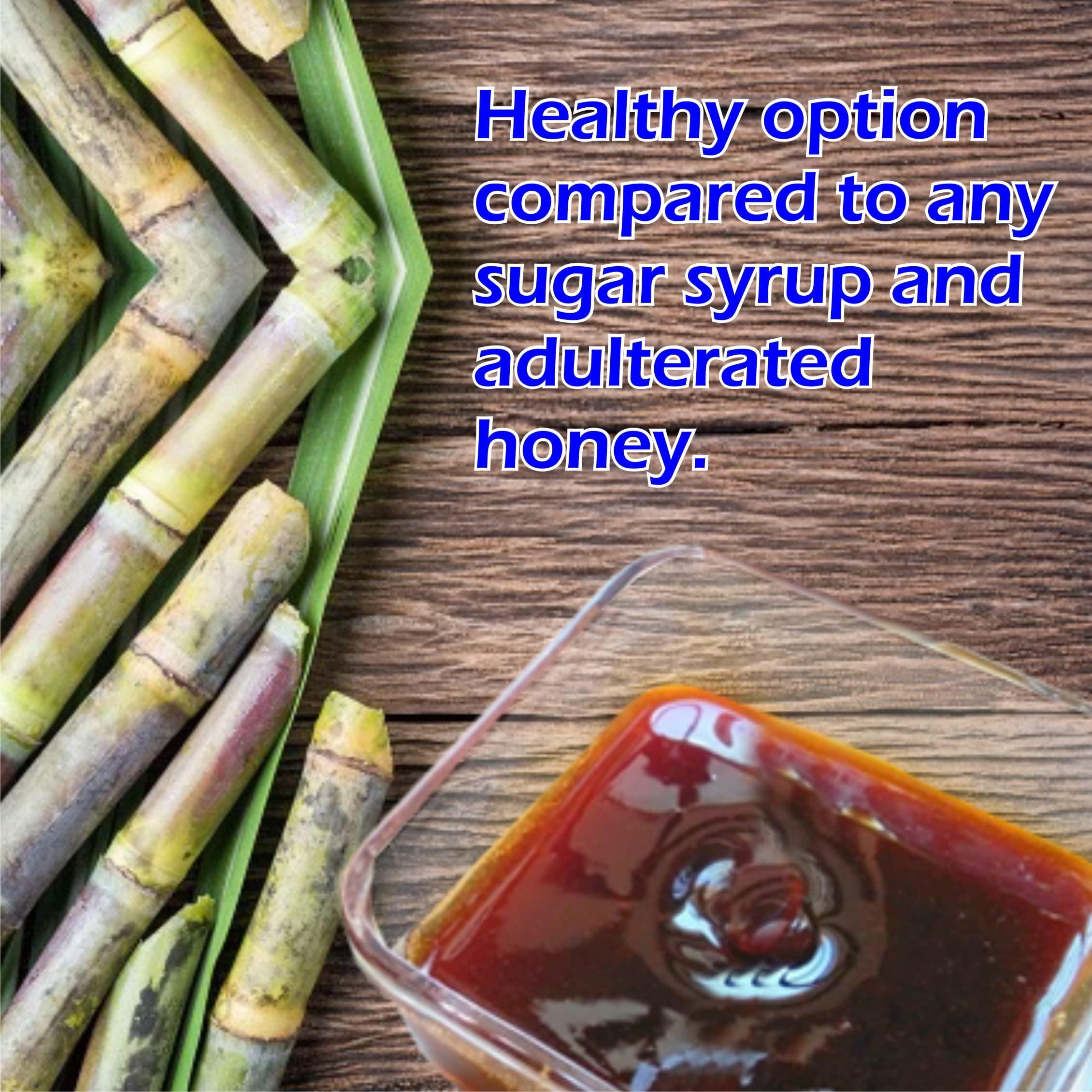 Regulus Regulus Agro Organic Liquid Jaggery - 1KG | Sugarcane Jaggery Syrup 100% Chemical Free | liquid jaggery kakvi - Pack of 1