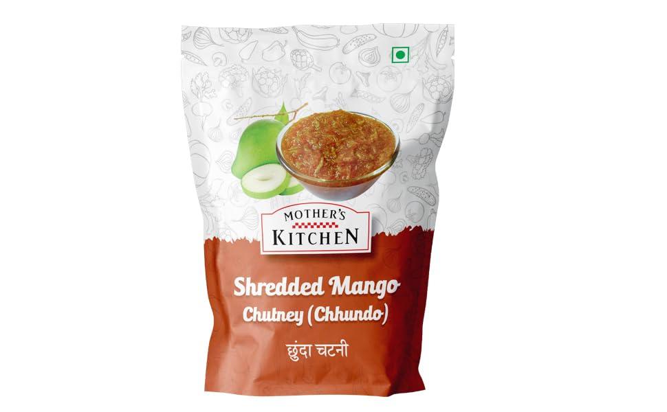 MOTHER'S KITCHEN Mothers Kitchen Shredded Mango Chutney Standi Pack Leak Proof Pouch, 180 g