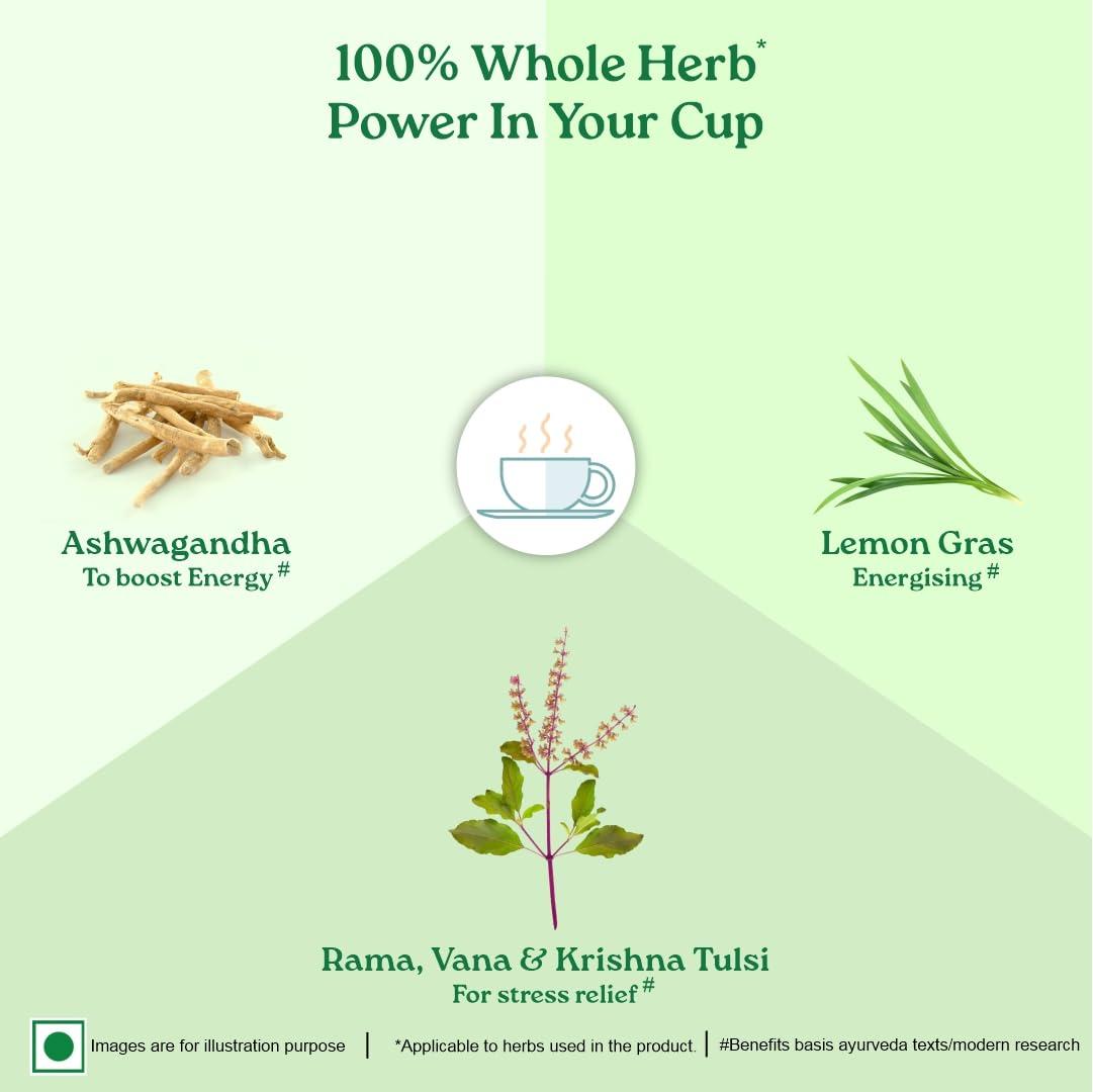 Organic India_ARIPL Organic India Tulsi Green Tea Ashwagandha - 25 Tea Bag (Pack of 1)