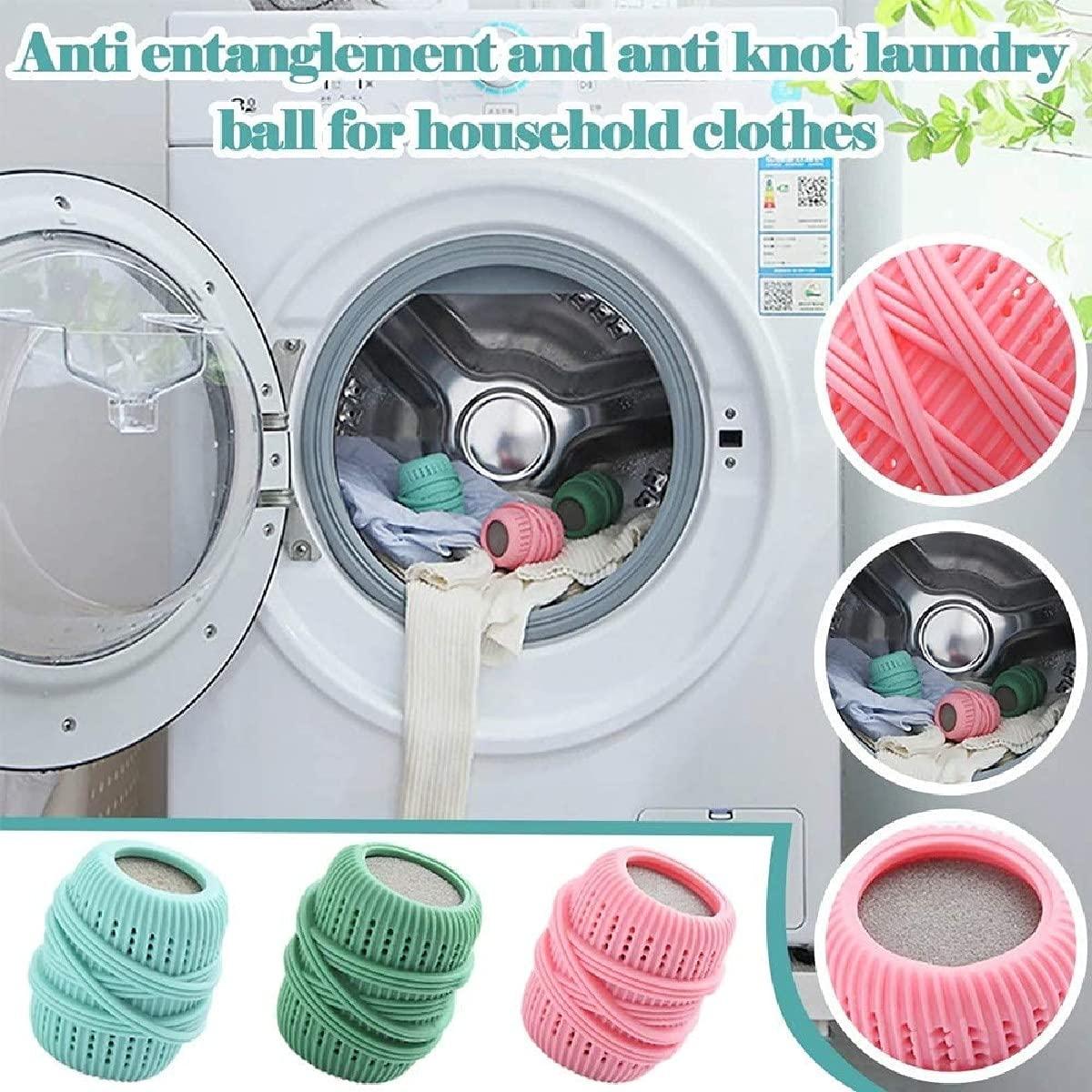TOMATUS TOMATUS 3 PCS Laundry Balls Premium Soft Washer Ball, Laundry Washing Balls, Anti-entanglement Anti-knotting Strong Decontamination Laundry Ball, Washing Machine Clothing Cleaning Ball (MIX)