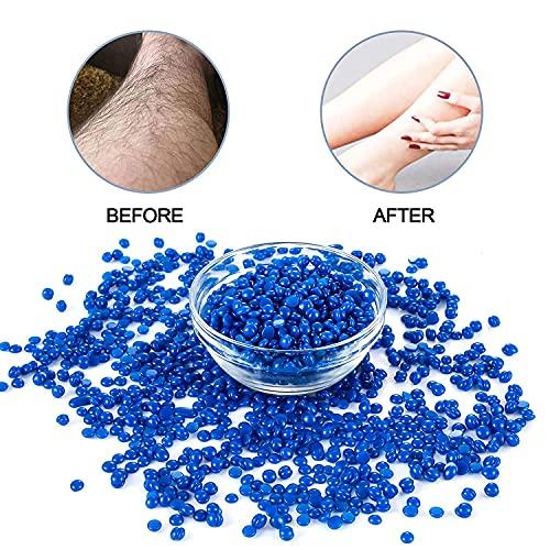 Yorten Yorten Wax Beans for Painless Hair Removal Wax For Men And Women Brazilian Waxing for Face Eyebrow Back Chest Bikini Areas, Upper Lips Legs 10pcs Wax Spatulas (Beans100g pac)(4)