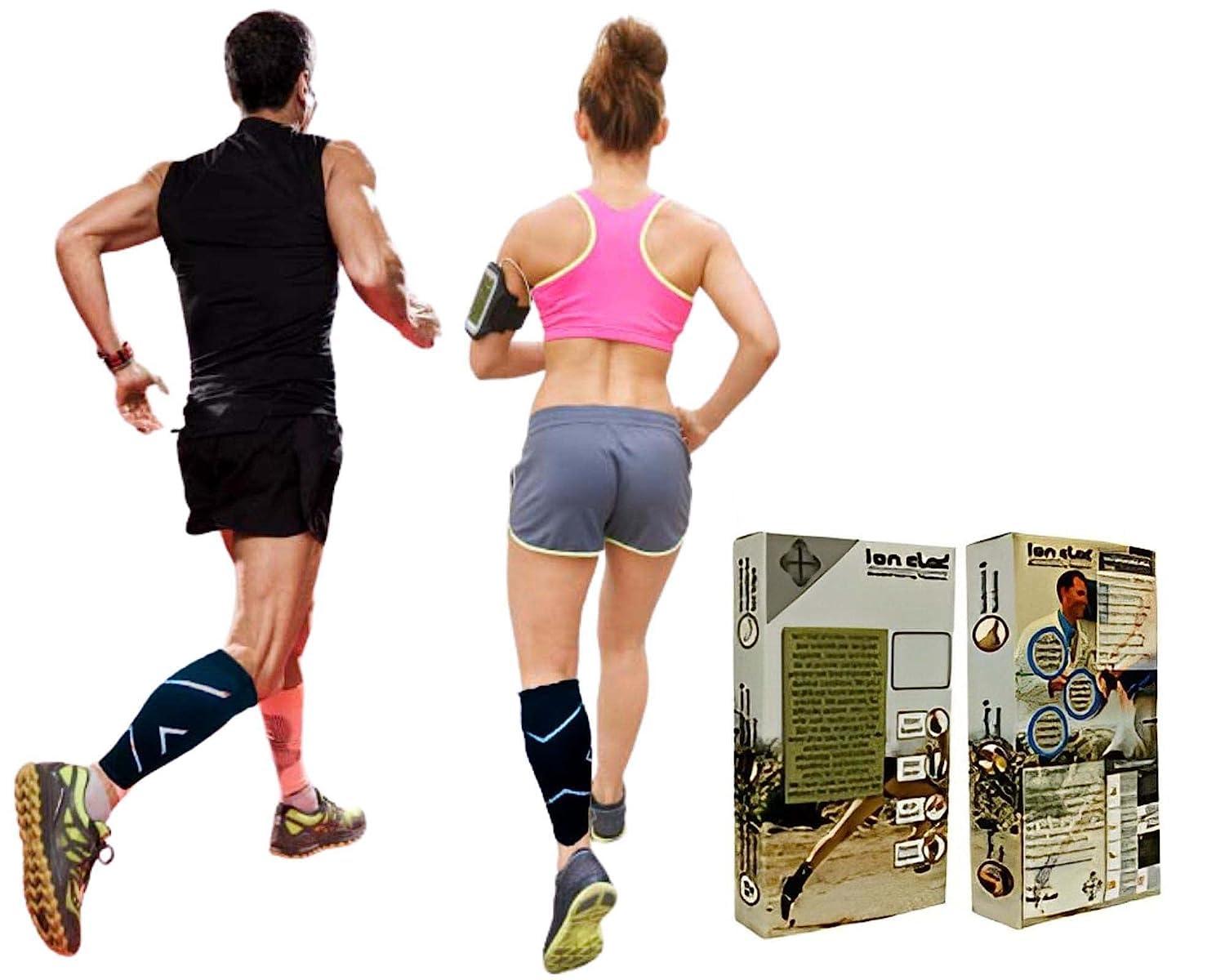 Ion Clad Ion Clad Copper Compression Calf Sleeve-Shin Support Socks For Pain Relief From Leg Cramps, Shin Splints, Varicose Injury Pain Guard-Recovery For Men Women-Sports,Gym Running(1 Pair, Xl)