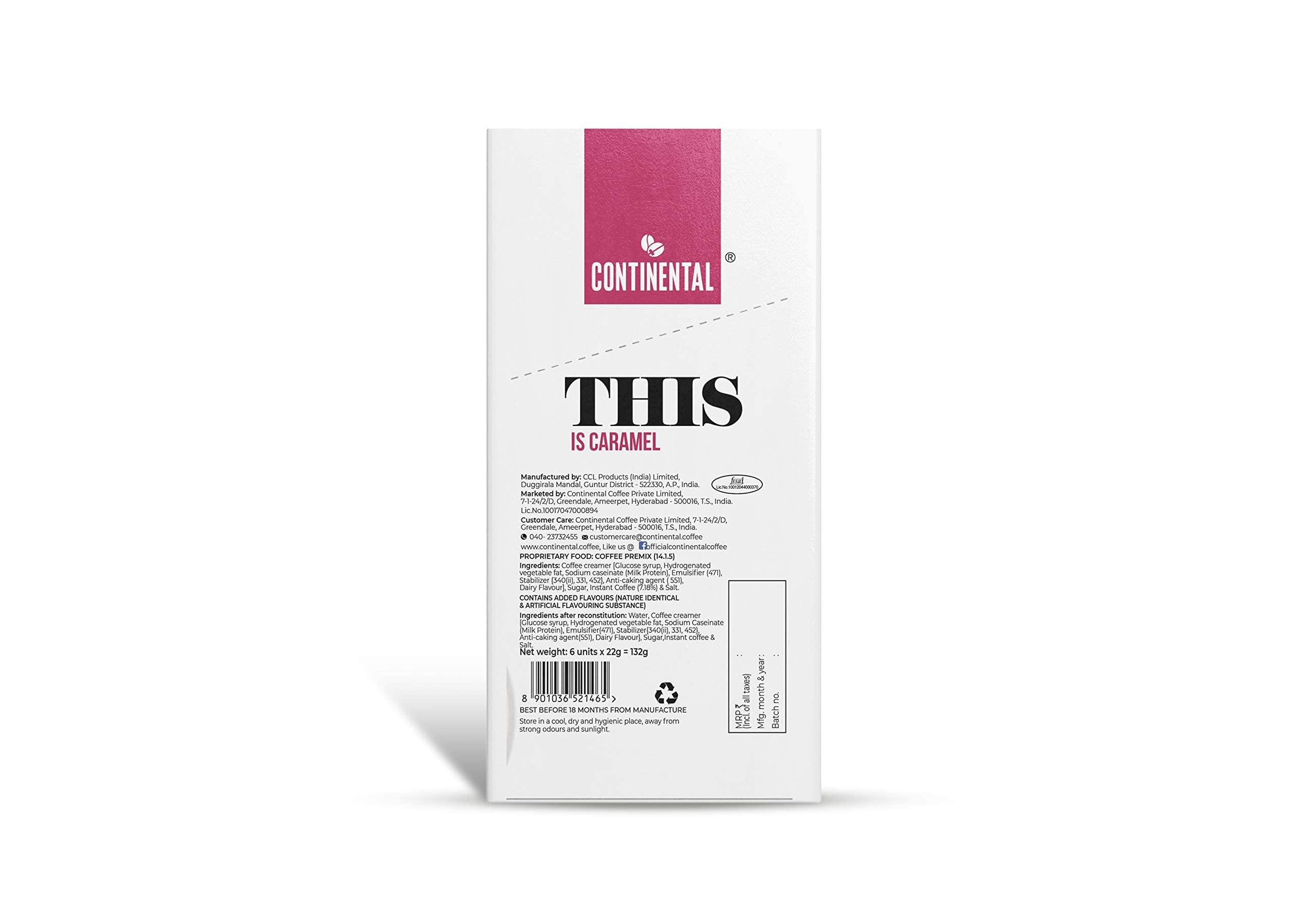 Continental This Continental THIS Caramel 3 in 1 Premix Instant Coffee 132g (22g*6 Sachets)