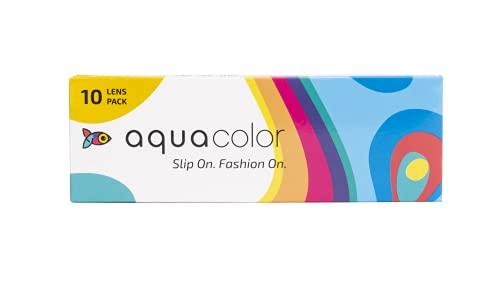 AQUALENS CONTACT LENSES AQUALENS CONTACT LENSES Aquacolor Daily Disposable Soft Colored Contact Lenses Zero Power with UV Protection - Dusky Brown - (10 Lens/Box) - Plano