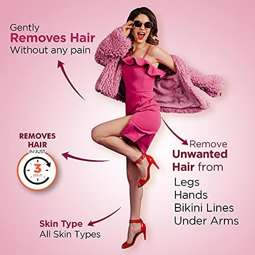Ikin Ikin Rose Hair Remover Cream - Hair Removal Cream for Women for All Skin types | 2x Longer Lasting Smoothness than Razors (Pack of 4 (60gm X 4))